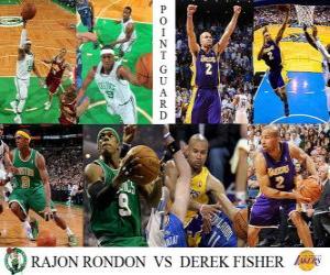 yapboz NBA Finalleri 2009-10, Point Guard, Rajon Rondon (Celtics)) Derek Fisher (Lakers vs